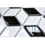 MOSAIK 3D CUBE SVART/VIT BLANK 4,8X4,8CM PRIS PER ARK