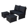 LOUNGESET SUNFUN LUND KONSTROTTING SVART