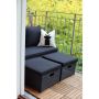 LOUNGESET SUNFUN LUND KONSTROTTING SVART
