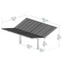 CARPORT CANOPIA SYDNEY WINGS 6X6M SVART