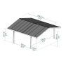 CARPORT CANOPIA SYDNEY 6X6M SVART