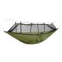 HÄNGMATTA BRIV MED MYGGNÄT 260X140CM MÖRKGRÖN