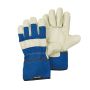 TRÄDGÅRDSHANDSKE GARDOL KONSTLÄDER BLÅ STRL 10