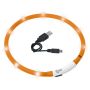HUNDHALSBAND KARLIE SLANG MED LED BELYSNING ORANGE