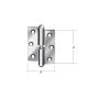 GÅNGJÄRN VORMANN ROSTFRITT VÄNSTER/HÖGER 40X50MM