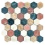 MOSAIK HEXAGON MARBLE MIX 29,8X30,5CM PRIS PER ARK