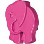 MÖBELKNOPP ELEFANT 52X25MM ROSA