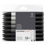 PENNOR W&N PROMARKER BRUSH NEUTRAL TONES SET 12+1ST