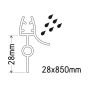 SLÄPLIST 85X2,8 CM TILL 5-6 MM DUSCHDÖRR 2-PACK