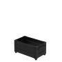 BLOMLÅDA PLUS CUBIC MED FÖTTER 87X50X42CM SVART