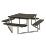 TRÄDGÅRDSMÖBEL PLUS BORD/BÄNKSET TWIST PLAST 204X204X73/45CM