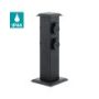 PARK 4 EGLO STOLPE MED UTTAG IP44 SVART 40CM