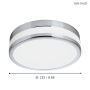 LED-PLAFOND EGLO PALERMO LED 22,5CM KROM