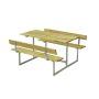 TRÄDGÅRDSMÖBEL PLUS BORD/BÄNKSET BASIC 2 RYGGSTÖD FÖR BARN 