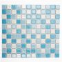MOSAIK WELSCHEIT MIX BLÅ/VIT GLOSSY 2.5X2.5CM PRIS PER ARK