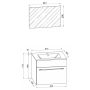 BADRUMSMÖBEL VCM BADINOS M SPEGEL 60CM 