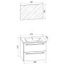 BADRUMSMÖBEL VCM BADINOS M SPEGEL 60CM 