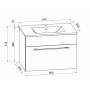 KOMMODPAKET VCM BADINOS 80CM