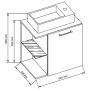KOMMODPAKET VCM HAUSA 50CM