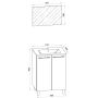 BADRUMSMÖBEL VCM BADINOS M SPEGEL 60CM