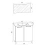 BADRUMSMÖBEL VCM BADINOS M SPEGEL 80CM