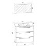 BADRUMSMÖBEL VCM BADINOS M SPEGEL 80CM