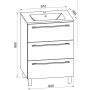 KOMMODPAKET VCM BADINOS 60CM