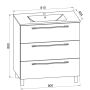 KOMMODPAKET VCM BADINOS 80CM
