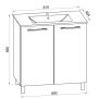 KOMMODPAKET VCM BADINOS 80CM