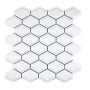 MOSAIK METRO DIAMOND VIT BLANK 4.5/9.5X4.5 CM