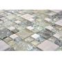 GLASMOSAIK GRÅ/GRÖN 30.5X30.5CM PRIS PER ARK