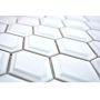 MOSAIK METRO DIAMOND VIT MATT 6X4.8 CM