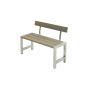 BÄNK PLUS MED RYGGSTÖD GRÅ 127X50X75 CM