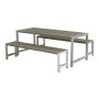 TRÄDGÅRDSMÖBEL PLUS BORD/BÄNKSET GRÅBRUN
