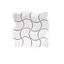 MOSAIK FAN WAVE WHITE 27,6X27,6CM PRIS PER ARK