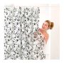DUSCHDRAPERI EVE SVART/VIT 180X200CM