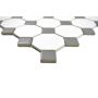 MOSAIK OCTAGON WHITE METALL 29,5X29,5CM PRIS PER ARK