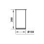 VÄGGBUSSNING ADURO ENKEL Ø150MM 300MM