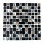 MOSAIK DIAMOND SQUARE MIX BLACK GLASS PRIS PER ARK