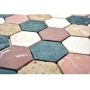 MOSAIK HEXAGON MARBLE MIX 29,8X30,5CM PRIS PER ARK