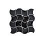 MOSAIK FAN WAVE BLACK 27,6X27,6CM PRIS PER ARK