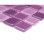 KRISTALLMOSAIK SQUARE MIX VIOLETT 2,5X2,5 CM PRIS PER ARK