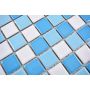 MOSAIK WELSCHEIT MIX BLÅ/VIT GLOSSY 2.5X2.5CM PRIS PER ARK