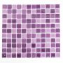 KRISTALLMOSAIK SQUARE MIX VIOLETT 2,5X2,5 CM PRIS PER ARK