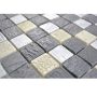 MOSAIK SQUARE GREY/BLACK 30X30CM PRIS PER ARK